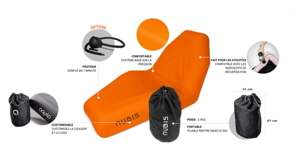 Chaise Nubis Recovery Chair avec sac personnalisé