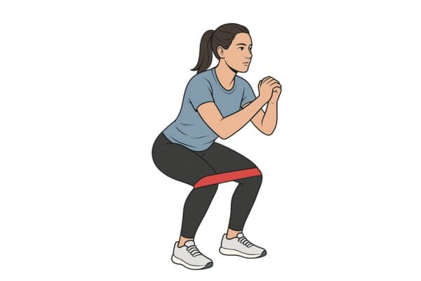 exercice renforcement genou theraband 45,5 m