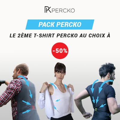 T-Shirt Percko homme Blanc - Taille 1