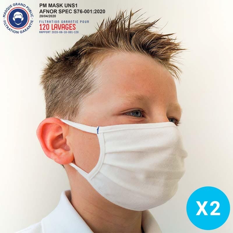 Enfants Masque Visage Lavable Réutilisable Respirant Protection