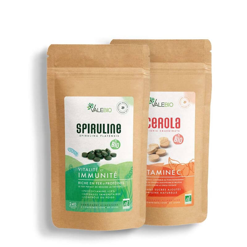 Pack pour Cure Spiruline & Acérola BIO Valebio