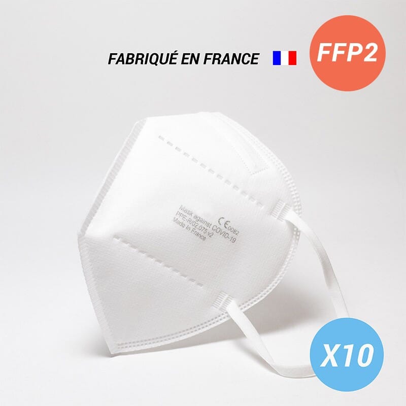 Masques FFP2 fabriqués en France - Boîte de 10