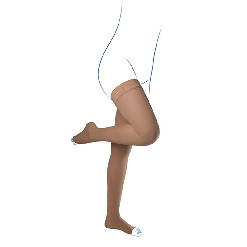 Bas-Cuisse Pieds ouverts Venoflex Secret C2 Thuasne 2