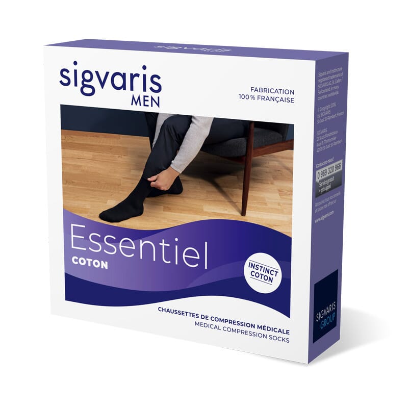 Chaussettes de contention Essentiel Coton Classe 2 SIGVARIS 6