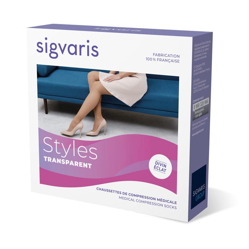 Chaussettes de contention Styles Transparent pieds ouverts Classe 2 SIGVARIS 4