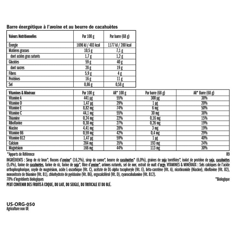 CLIF BAR Crunchy Peanut Butter Boîte de 12 3