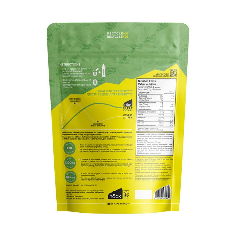 Mélange pour boisson Ultra Energy Citron Vert Naak 5