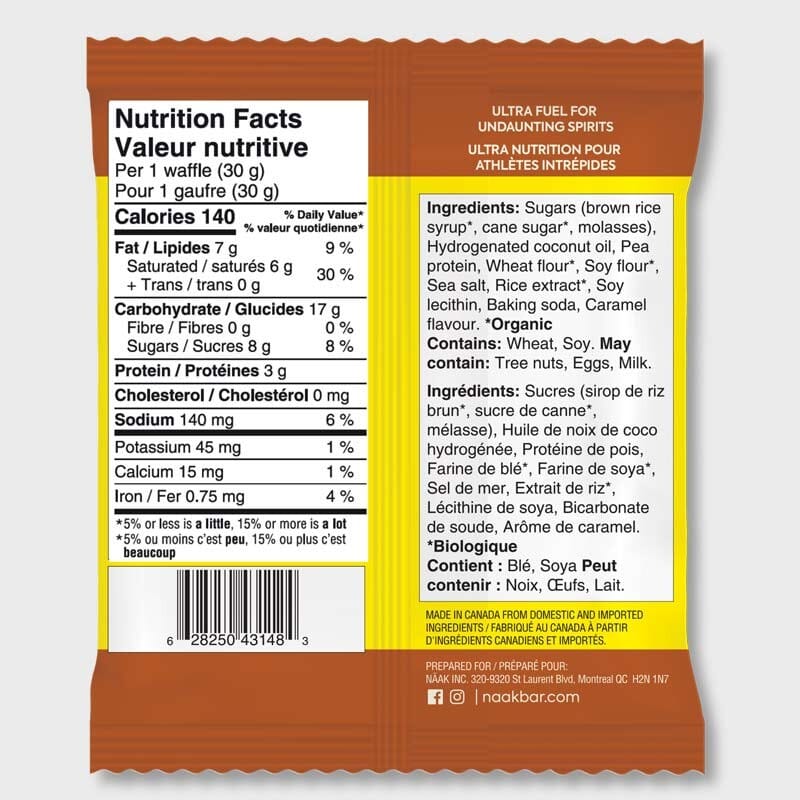 Boite de 12 Gaufres Ultra Energy Caramel Salé Naak 3