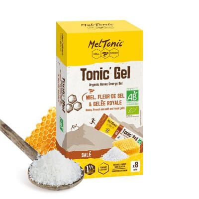 8 Gels MelTonic Energétiques Bio Salés - Miel, Fleur de sel & Gelée Royale