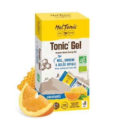 8 Gels MelTonic Energétiques Bio Endurance - Miel, Ginseng & Gelée Royale