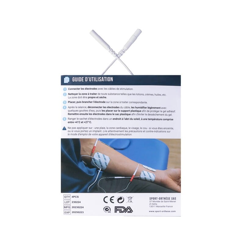 Électrodes carrées filaires E-Cure 7