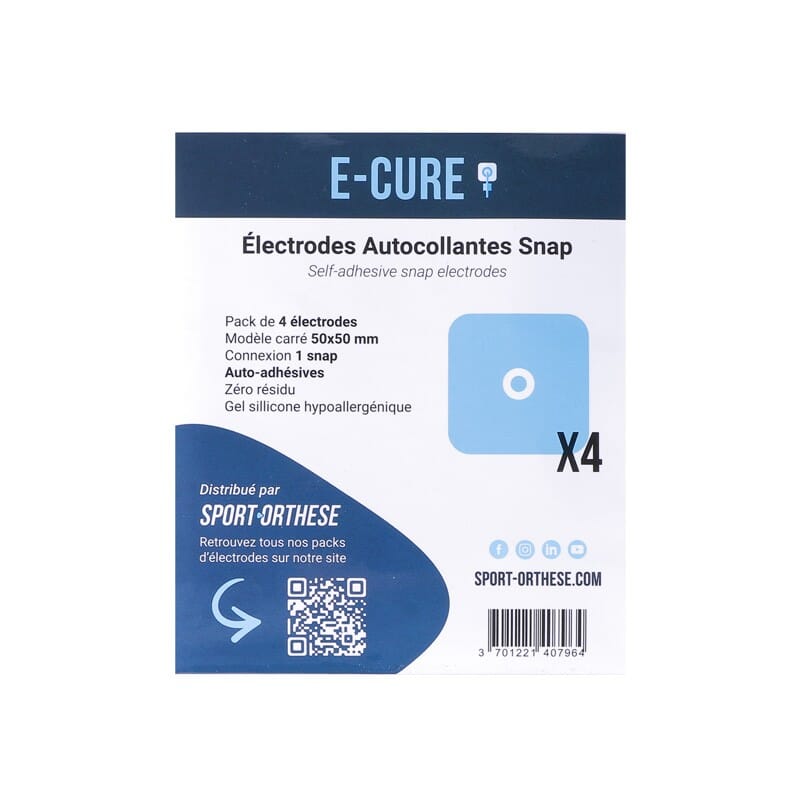 Électrodes carrées Snap E-Cure 6
