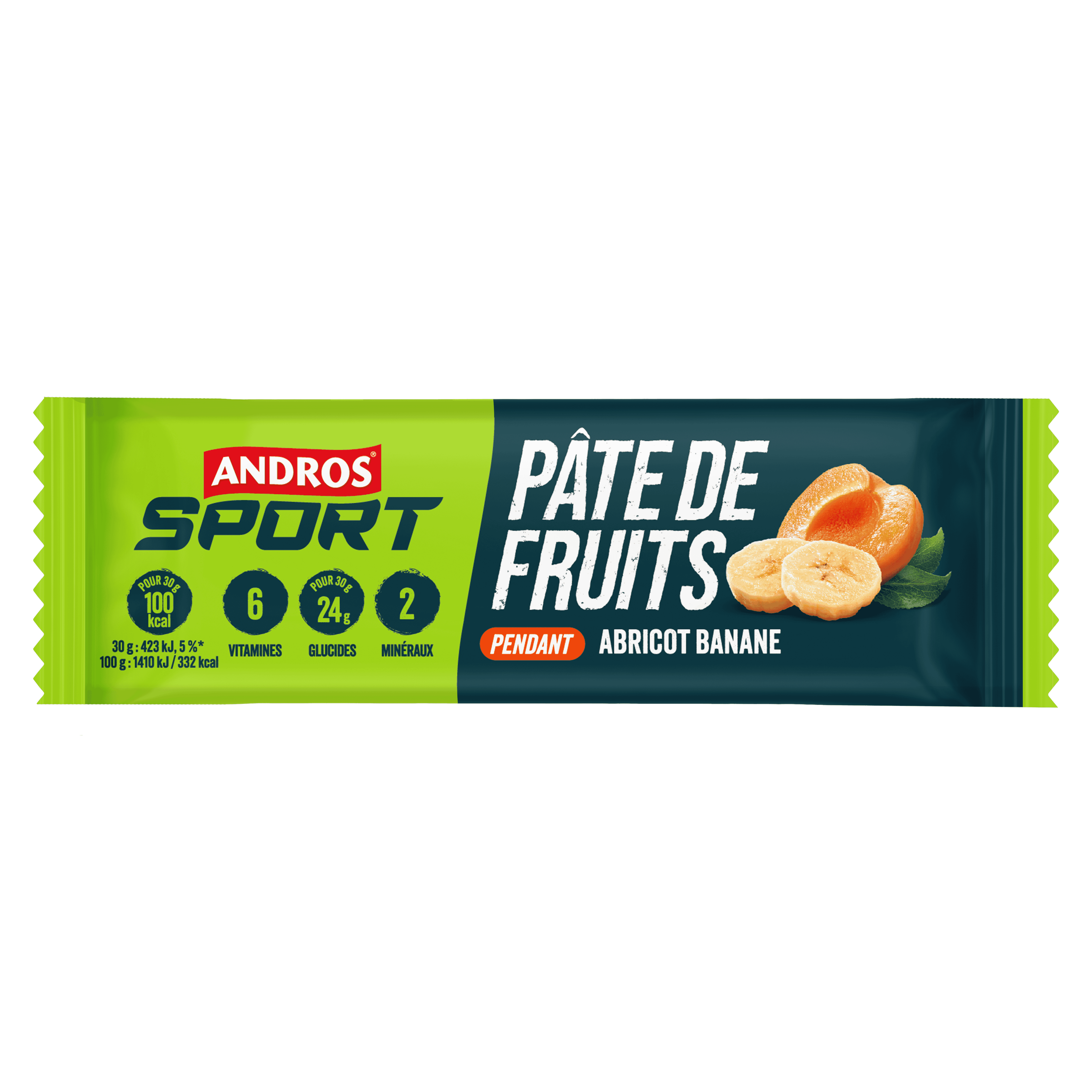 Pâte de fruits énergétique Abricot Banane Andros Sport