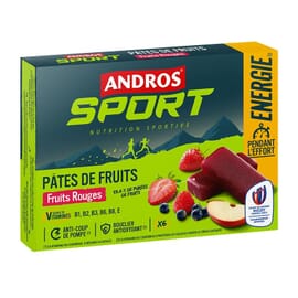 6 Pâtes de fruits énergétiques Fruits Rouges Andros Sport