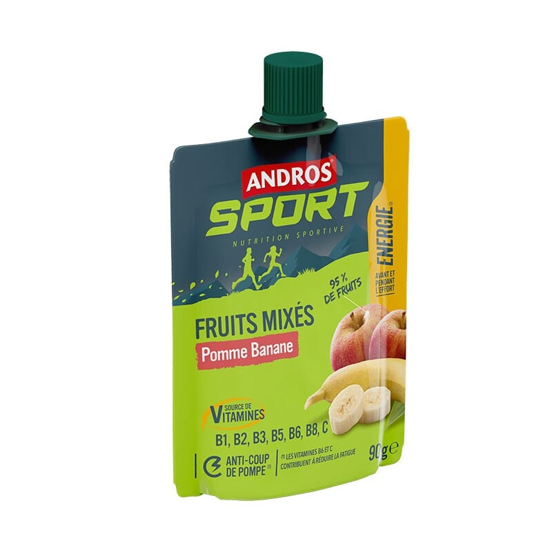 Compotes Énergétique Pomme Banane Andros Sport - Sport Orthèse