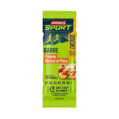 Barre énergétique Pomme Abricot & Poire Andros Sport