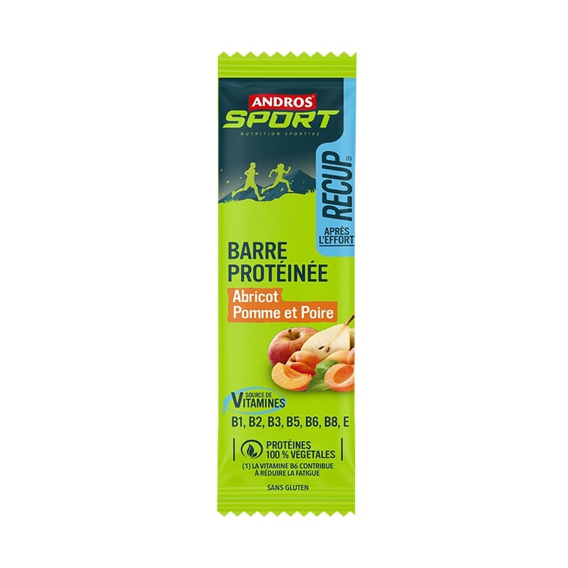 5 Barres Protéinées Abricot Pomme & Poire Andros Sport