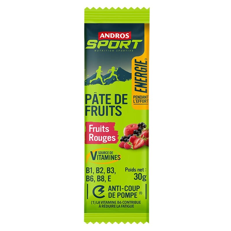 6 Pâtes de fruits Energie Fruits Rouges Andros Sport