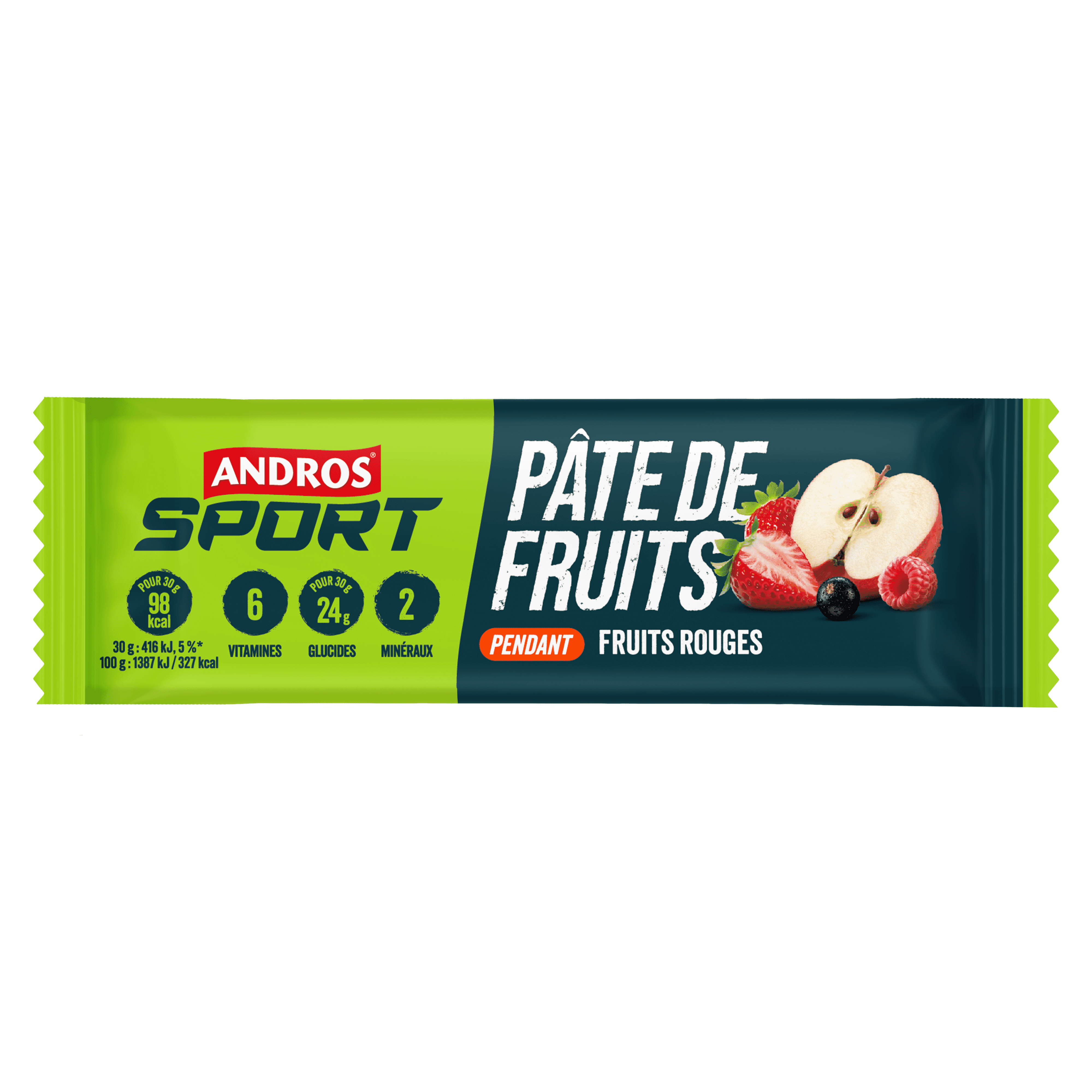 Pâte de fruits énergétique Fruits Rouges Andros Sport