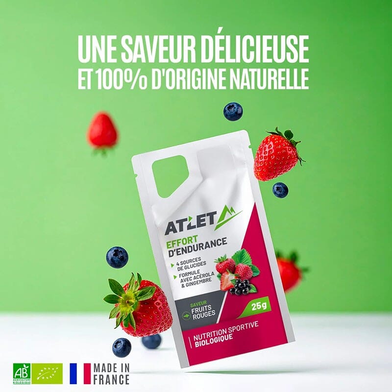 Gel énergétique Bio Fruits Rouges ATLET 8