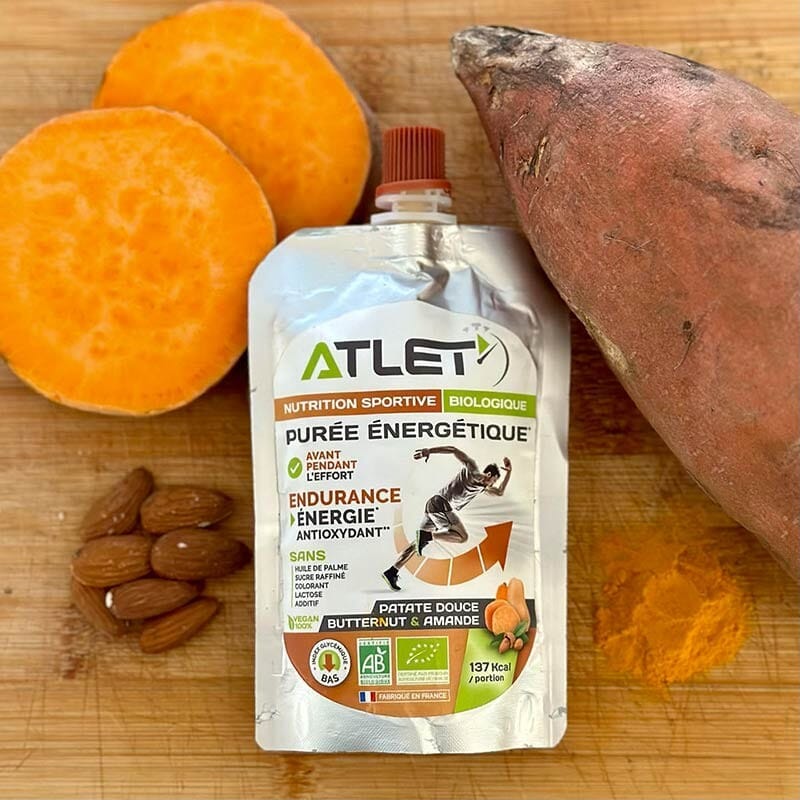 Purée énergétique Bio patate douce butternut amande ATLET 4