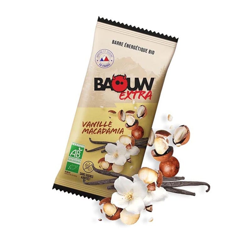 Barres énergétiques Extra Vanille-Macadamia Bio - BAOUW