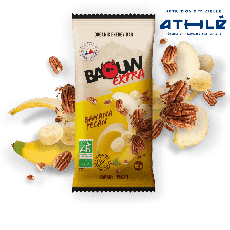 Barre énergétique Extra Banane Pécan Bio - BAOUW