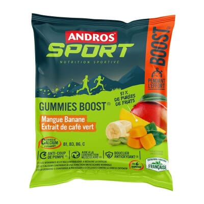 Gummies Boost Mangue Banane Café Vert  Andros Sport