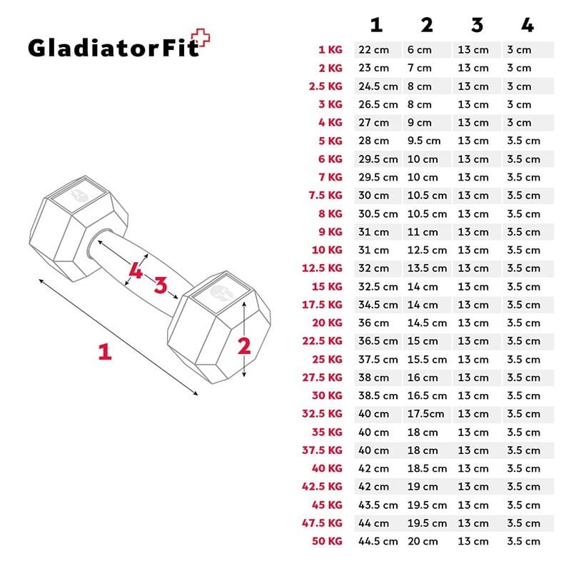 Haltère hexagonal - GladiatorFit 2