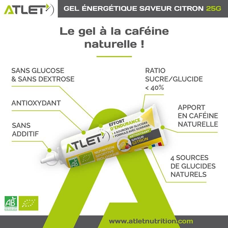 Gel énergétique Bio Citron ATLET Gel énergétique Bio Citron ATLET 2