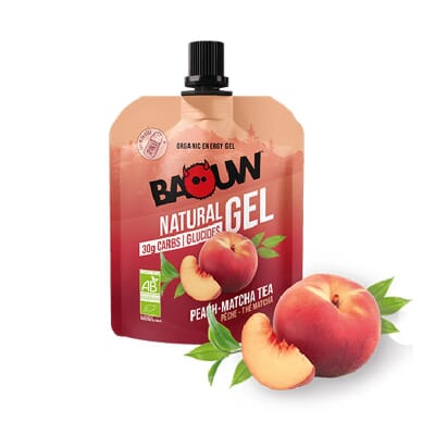 Gel énergétique Pêche et Thé Matcha Bio BAOUW