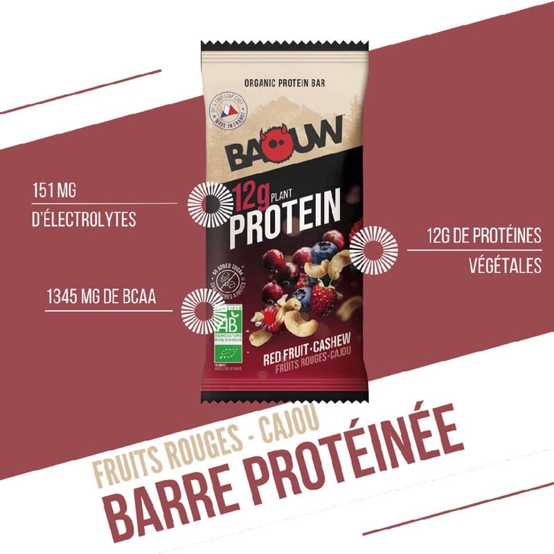 Barre protéinée Fruits Rouges Bio - BAOUW 2