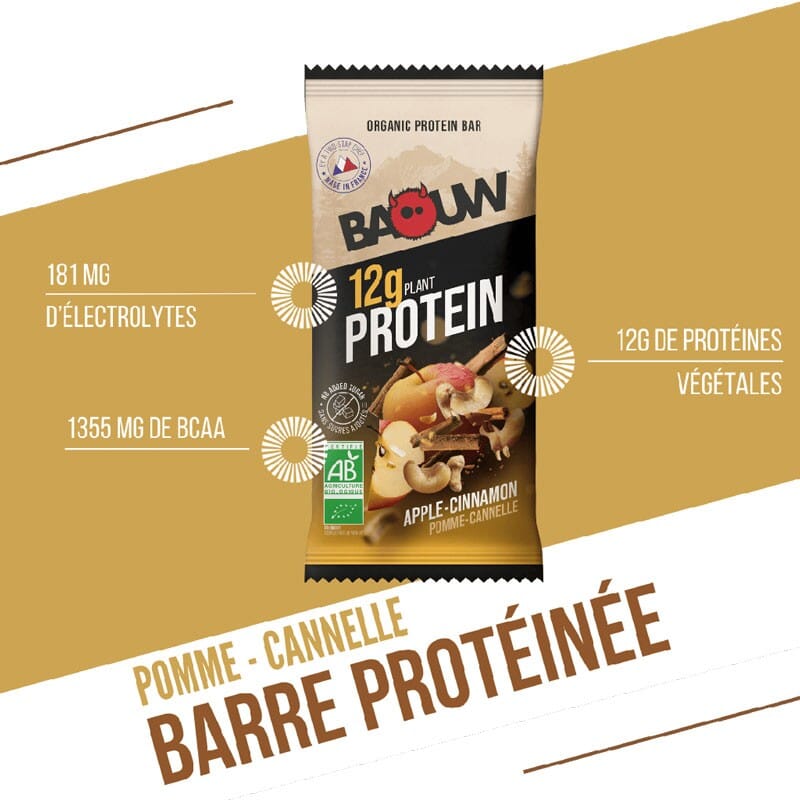 Barre protéinée Pomme - Cannelle Bio - BAOUW 2