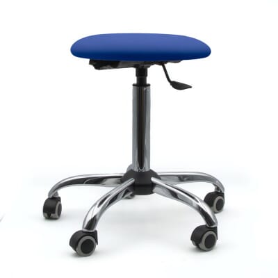 Tabouret sur roulettes piètement chromé - Kinova Pro