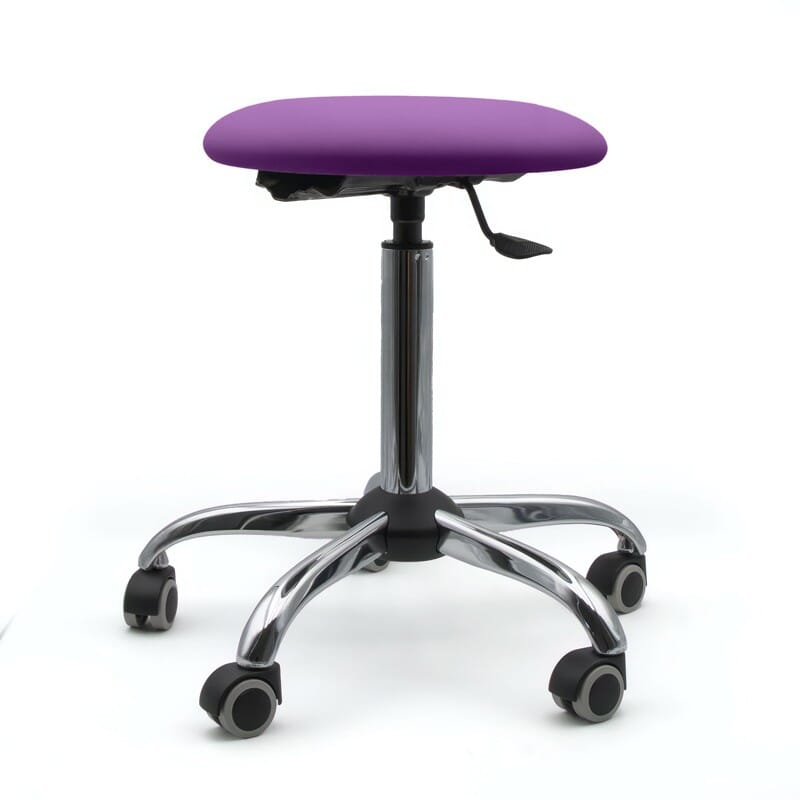 Tabouret sur roulettes piètement chromé - Kinova Pro 17