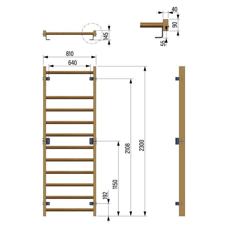Espalier bois - Kinova Pro 2