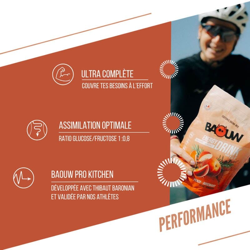 Isotonic Drink Mix Pêche Romarin - Baouw 2