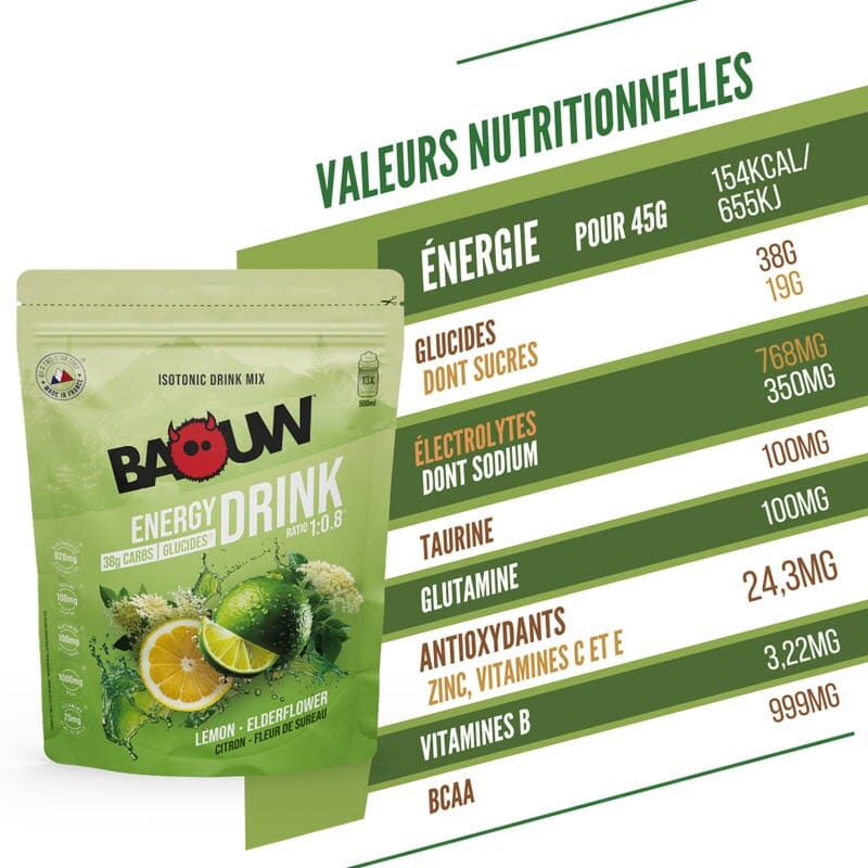 Energy Drink Citron Fleur de sureau - Baouw 5