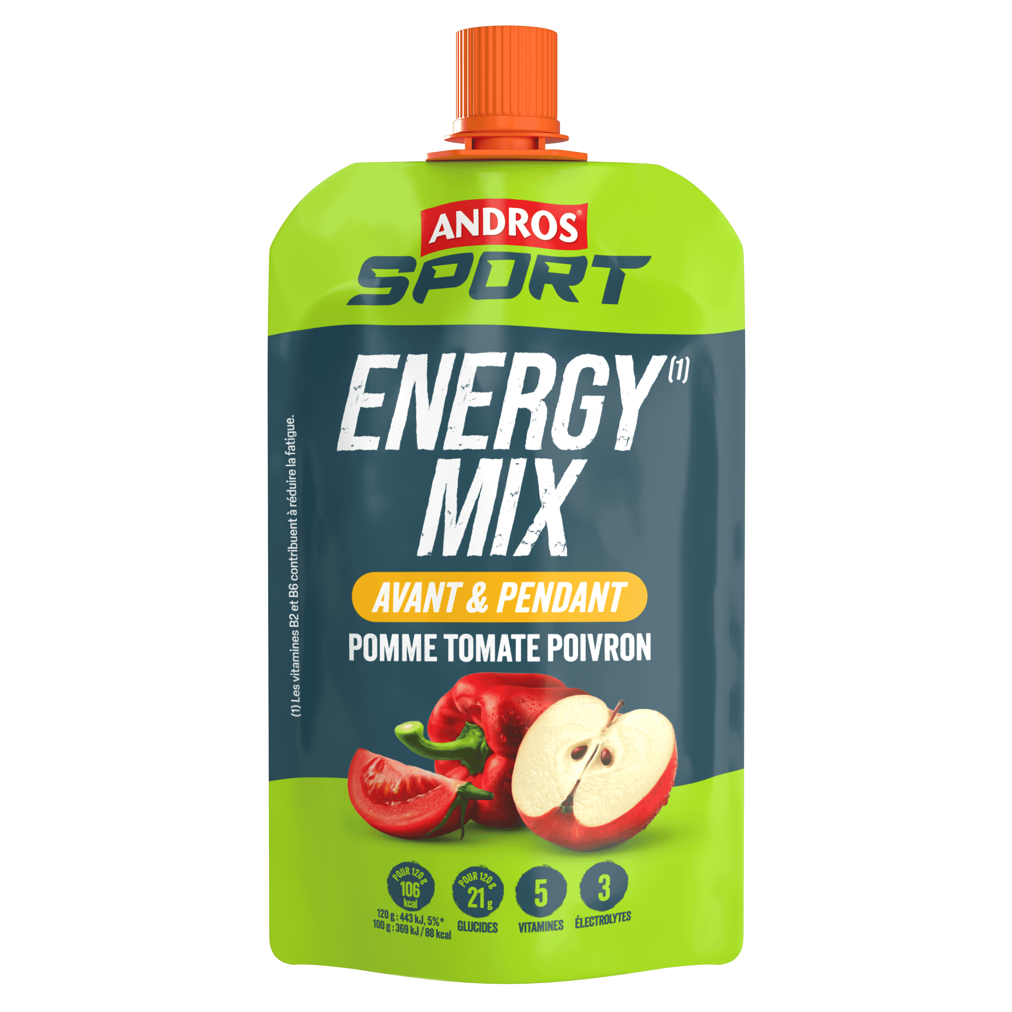 Gourde Mix Salé Pomme Tomate Poivron - Andros Sport