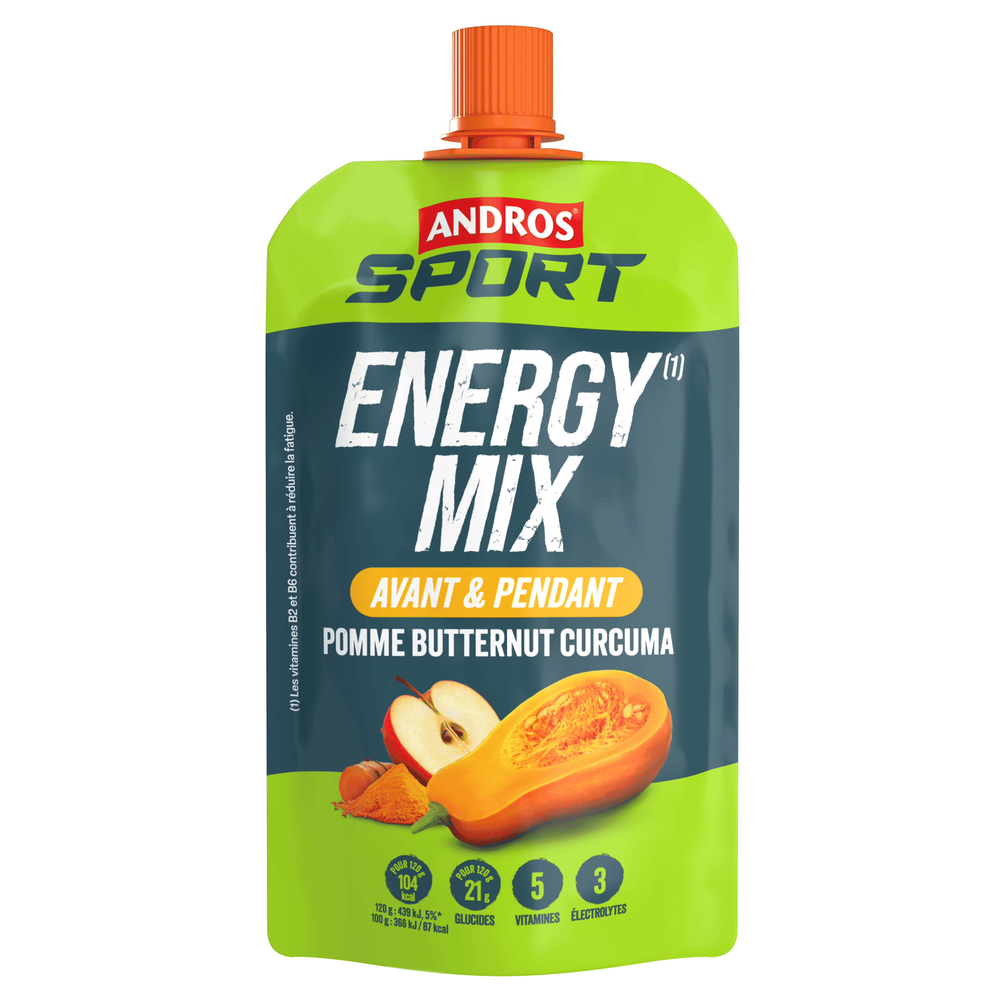 Gourde Mix Salé Pomme Butternut Curcuma - Andros Sport