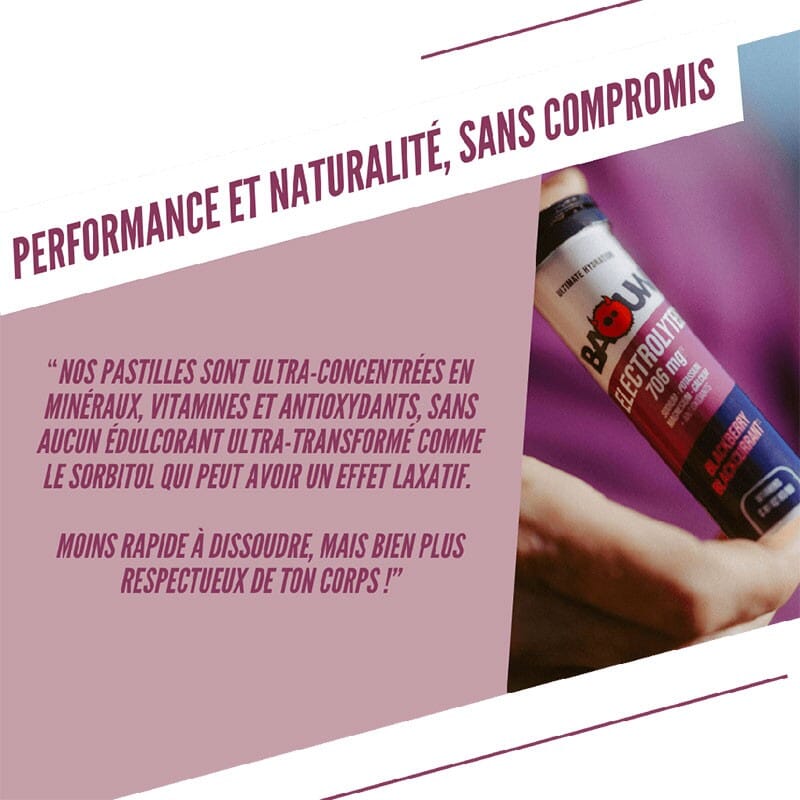 Pastilles Électrolytes Mûre Cassis - Baouw 6