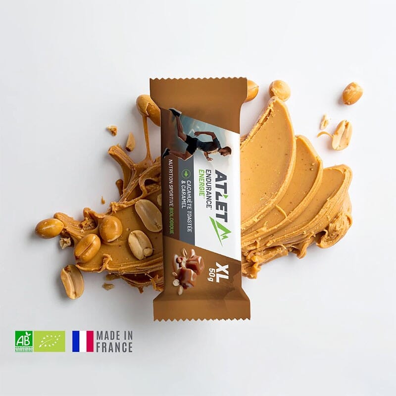 Barre énergétique Bio cacahuète toastée & caramel ATLET 3