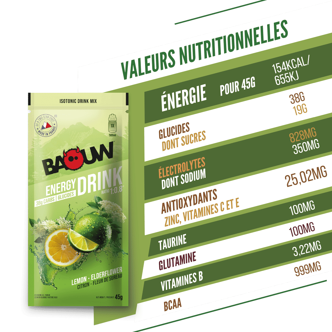 Energy Drink Citron Fleur de Sureau 45g - Baouw 5